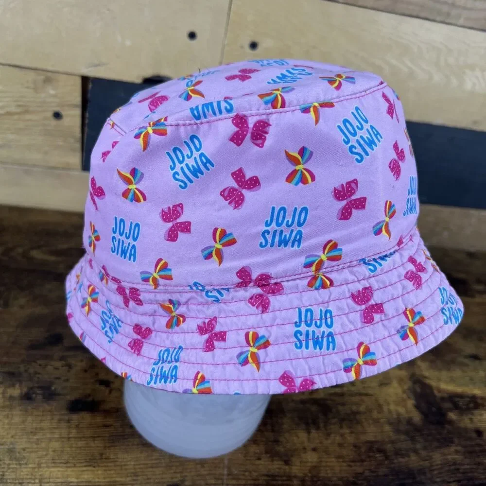 JoJo Siwa Girls Pink Butterfly Bows Bucket Hat Cap
